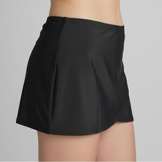Women's Plain Black Mini Skirt Bathing Suit Bottoms (#24)