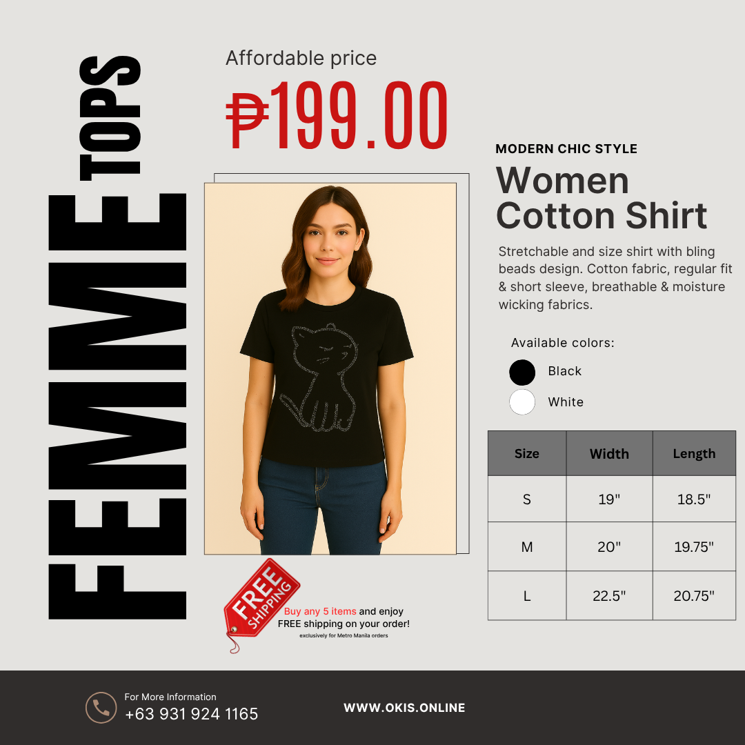 Women Cotton Shirt- Cat Design