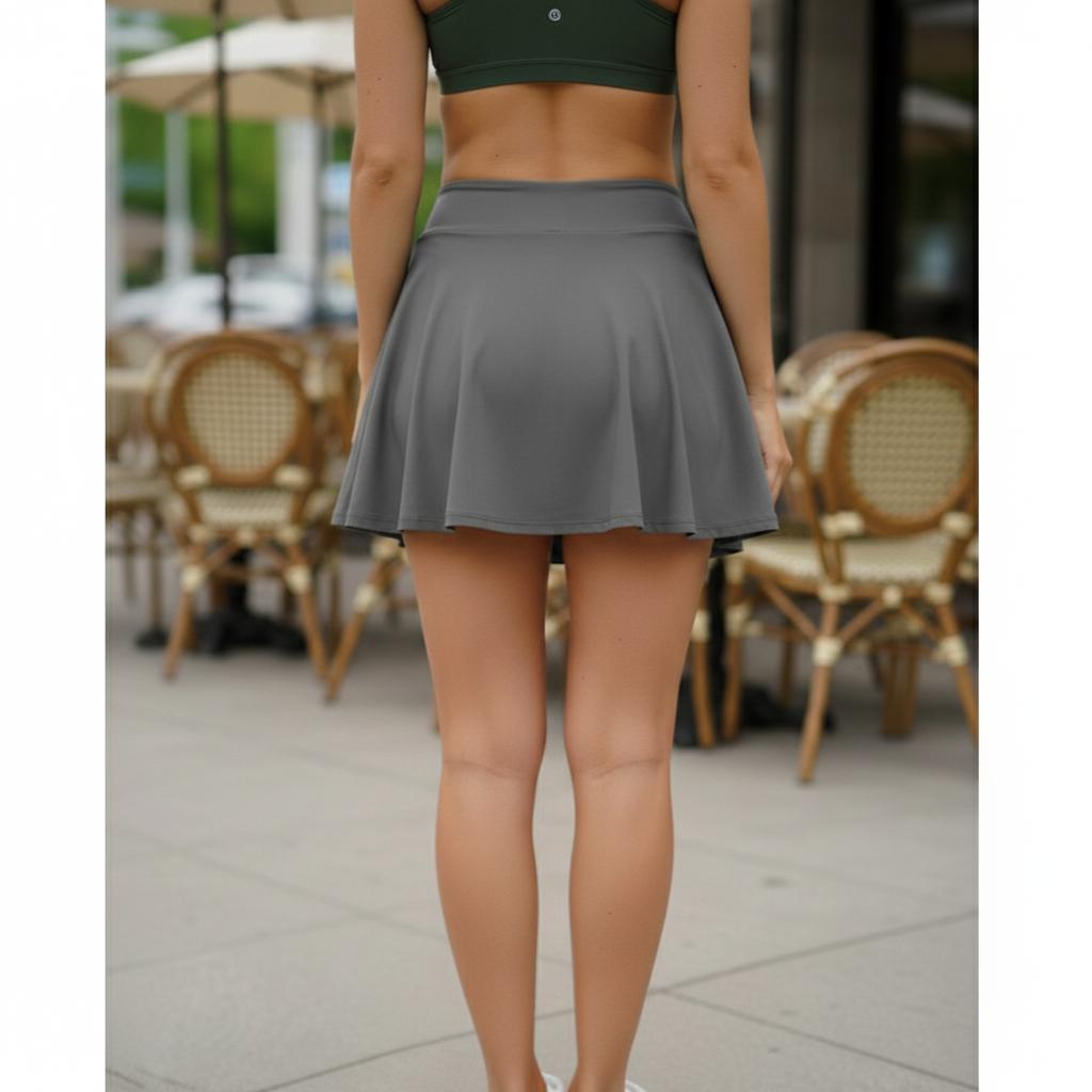 Womens Skirts Mini Summer High Waisted Pleated Korean Style With Panty (#10)