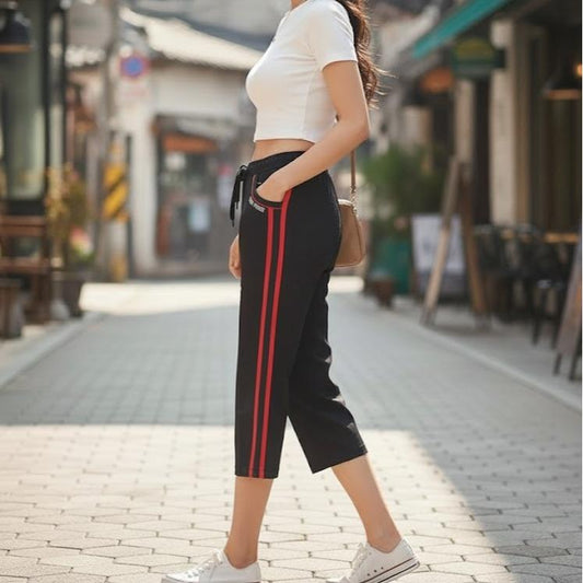 FP68054-7 Women's Classic Cotton Capri Pants with Different Lining