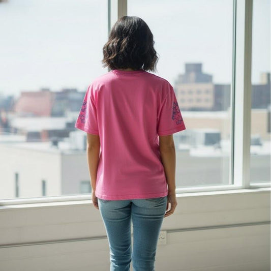 W24-20020 Women's Cotton Top in Crew Neck Fashionable Tee Shirt