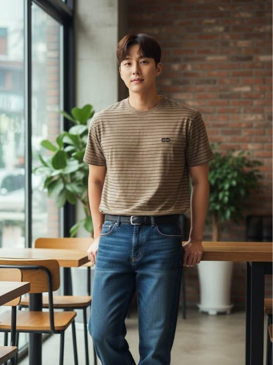 Men's High Fashion T-shirt in Brown Color for Stylish Outfits Ideal for Casual & Formal Occasions
