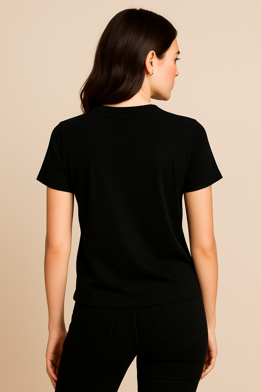 Black Claycardin Spiral Bloom Tee