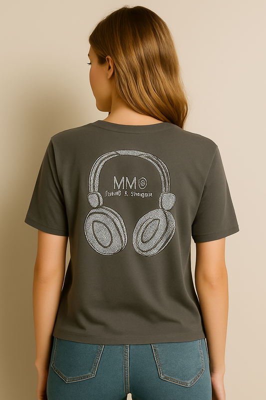 Gray Headphones Bling Tee – MM® Listen Lifestyle