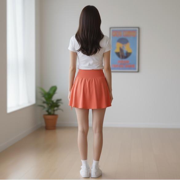 Women's Plain Black High Swim Skirt Bottoms for Women Waisted Bathing Suit Skirt (#5)