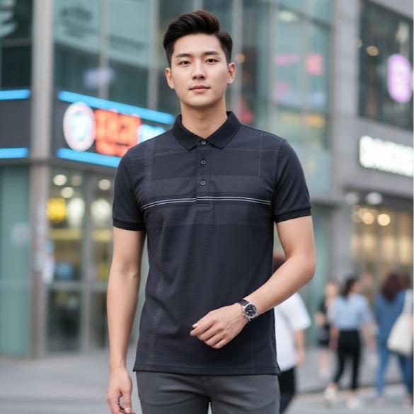 Men's Wear High Fashion Dry-fit Polo Shirt Korean Style with Unique Logo for Modern Comfort
