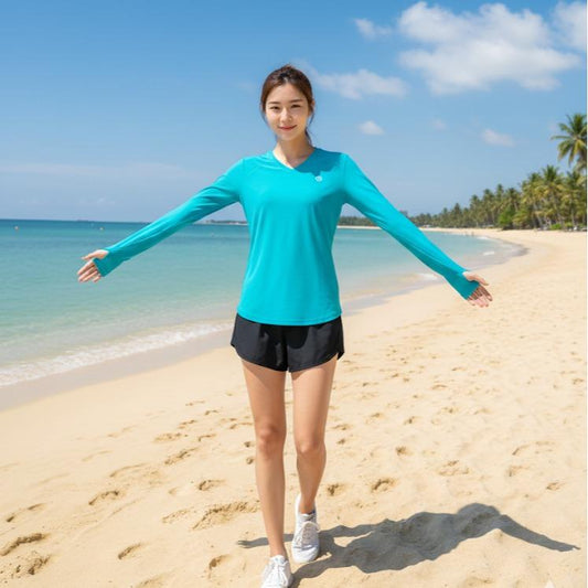 Women's Fall UV Blocker Long Sleeve with Finger Hole (#10)