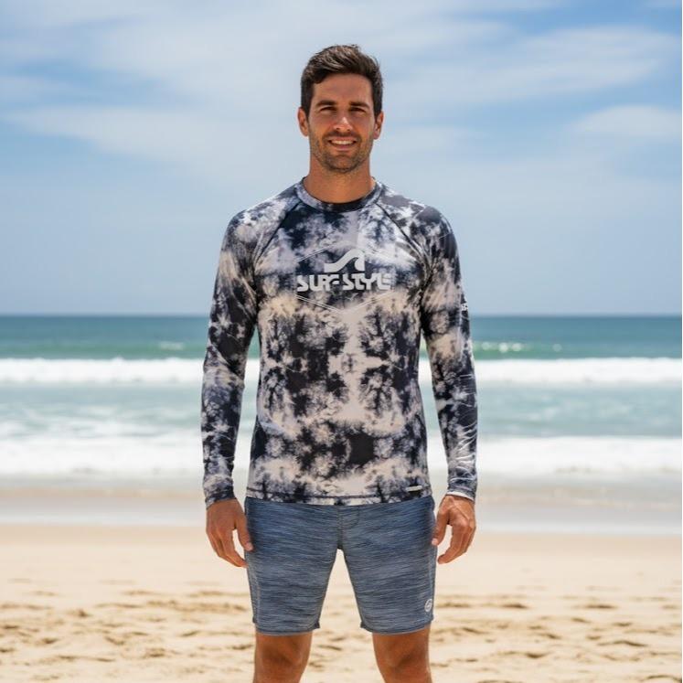 Men's Printed Rash Guard/Longsleeve for Swimming & Fashion Activity