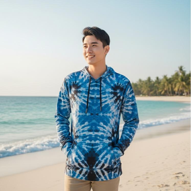 TIE DYE DESIGN Men's/Women's Pullover Hoodie with Long Sleeve (#12)