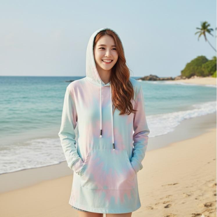 TIE DYE DESIGN Men's/Women's Pullover Hoodie with Long Sleeve (#12)