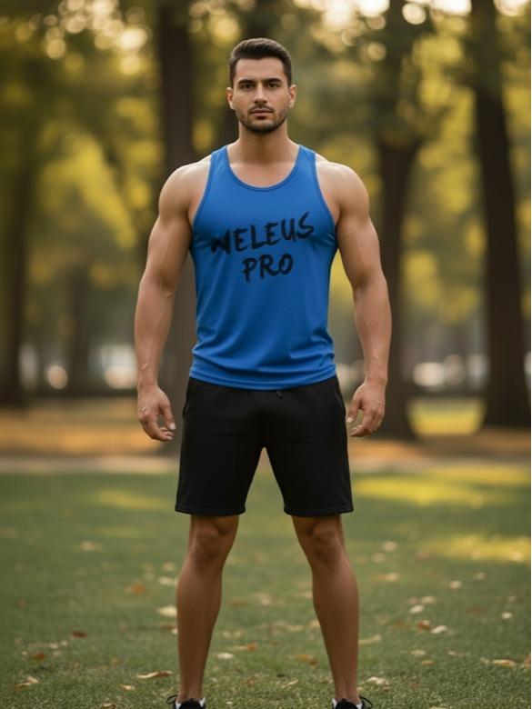 Men's Jersey Gym Sports Round Neck Sando Assorted Color Top for Athletic Wear (#2)