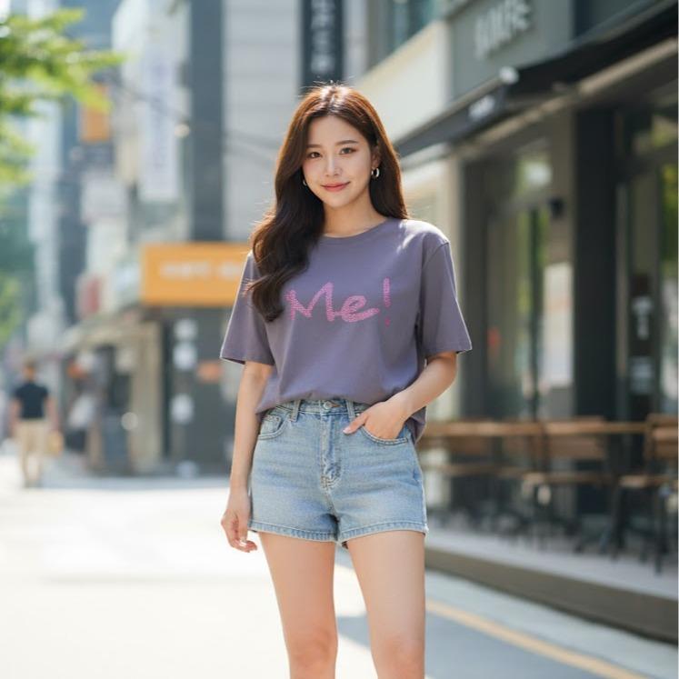 510ME! Women's Cotton Cool-toned Bling Tee Shirt