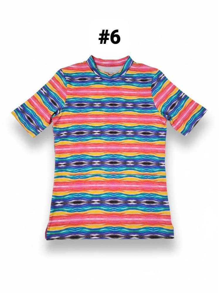 Female Kiddies Rash Guard T-shirt/Blouse Printed Design (8-13 YRS OLD)