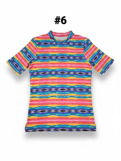 Female Kiddies Rash Guard T-shirt/Blouse Printed Design (8-13 YRS OLD)