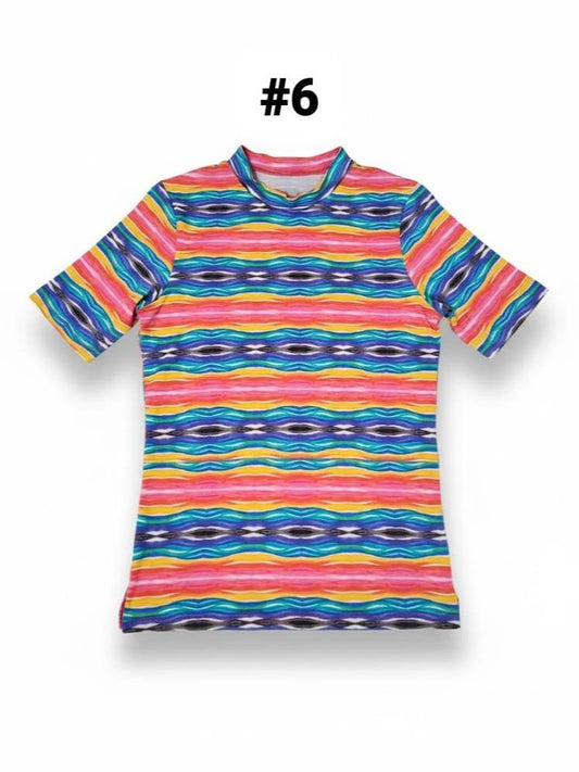 Female Kiddies Rash Guard T-shirt/Blouse Printed Design (8-13 YRS OLD)