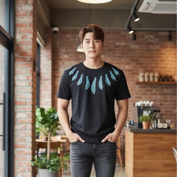 Men's High Fashion T-shirt in Black Color for Stylish Outfits