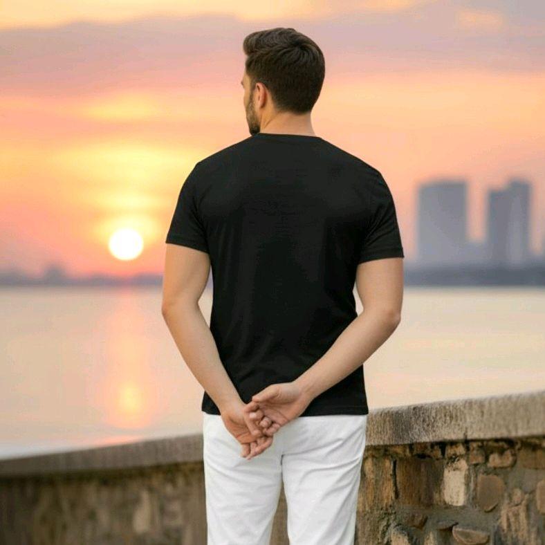 IceTech Collections Male Top Dry-fit Tshirt Plain Black - Simple Design Short Sleeve Tee for Men