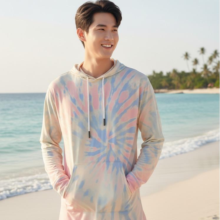 TIE DYE DESIGN Men's/Women's Pullover Hoodie with Long Sleeve (#12)