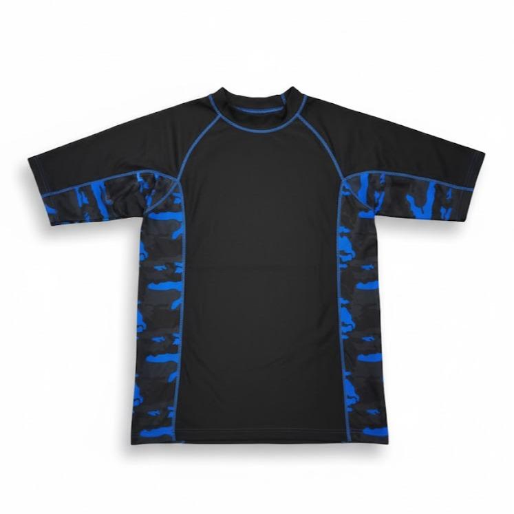 Mens Rash Guard Tutle Neck Shirt Swimwear