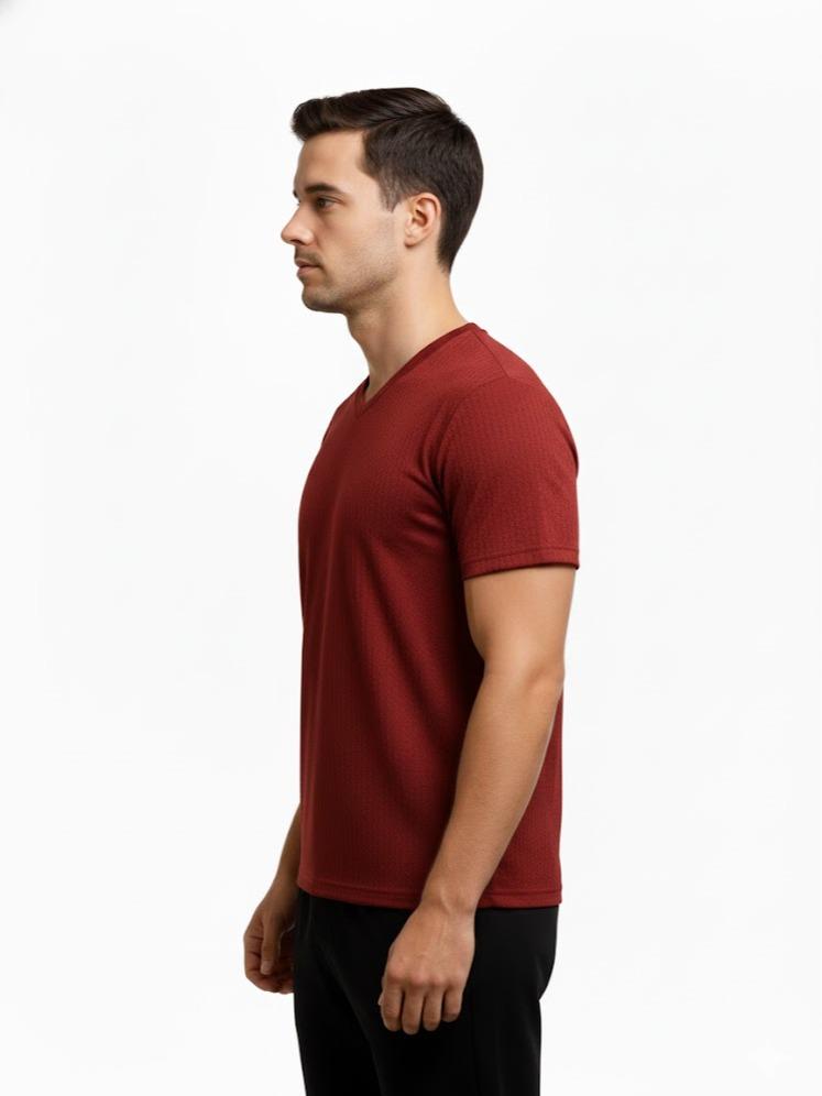 Men's/Women's Sports Wear Compression Tee Shirt & Sando in Maroon COlor