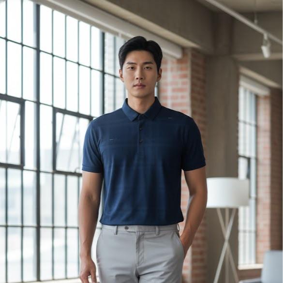 Men's Wear High Fashion Dry-fit Polo Shirt Korean Style with Unique Logo for Modern Comfort