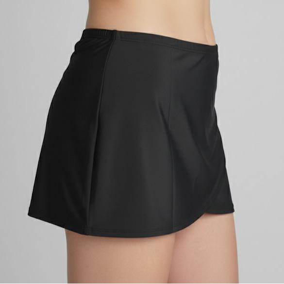 Women's Plain Black Mini Skirt Bathing Suit Bottoms (#24)