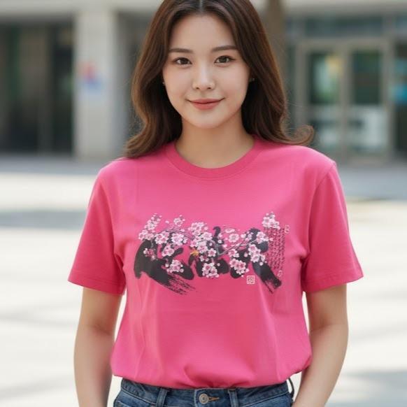 W24-20025 Women's Cotton Top in Crew Neck Fashionable Tee Shirt