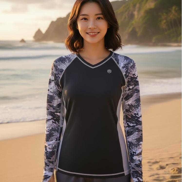 Womens Rash Guard/Longsleeve for Swimming Assorted Designs
