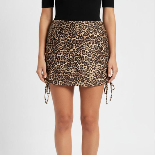 Women's Leopard Printed Mid Skirt (#34)