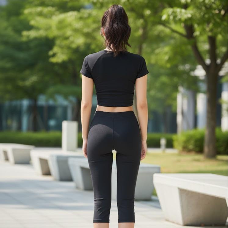 FP9513C Women's Classic Ferry Pure Cotton Capri Leggings for Sports Activities