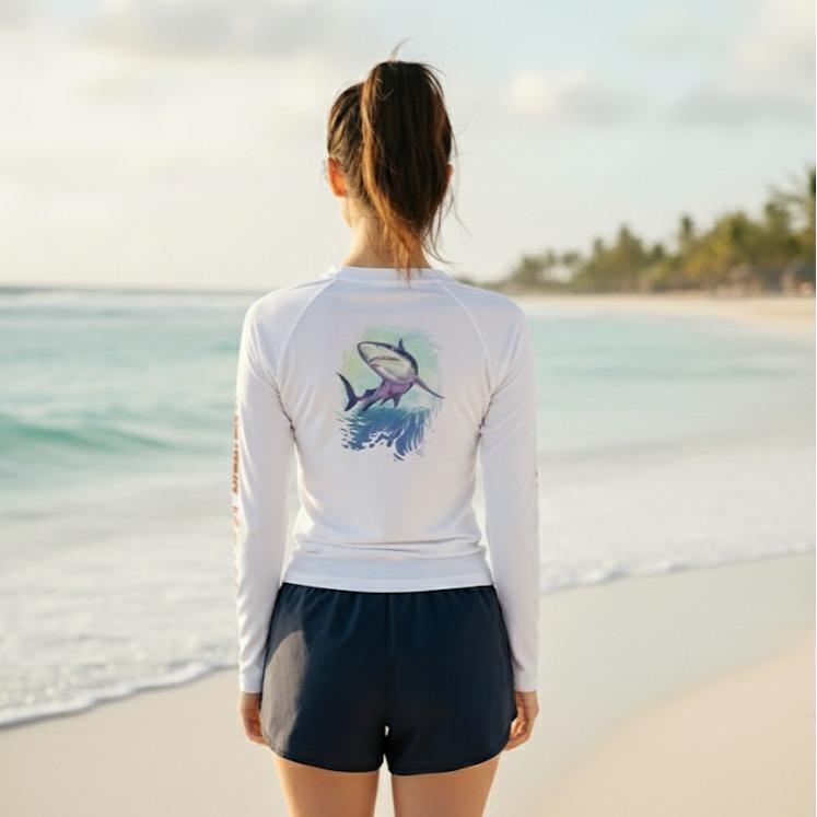 Men's/Women's Red Design Swim Wear Longsleeve St. Thomas U.S V.I (#16A)