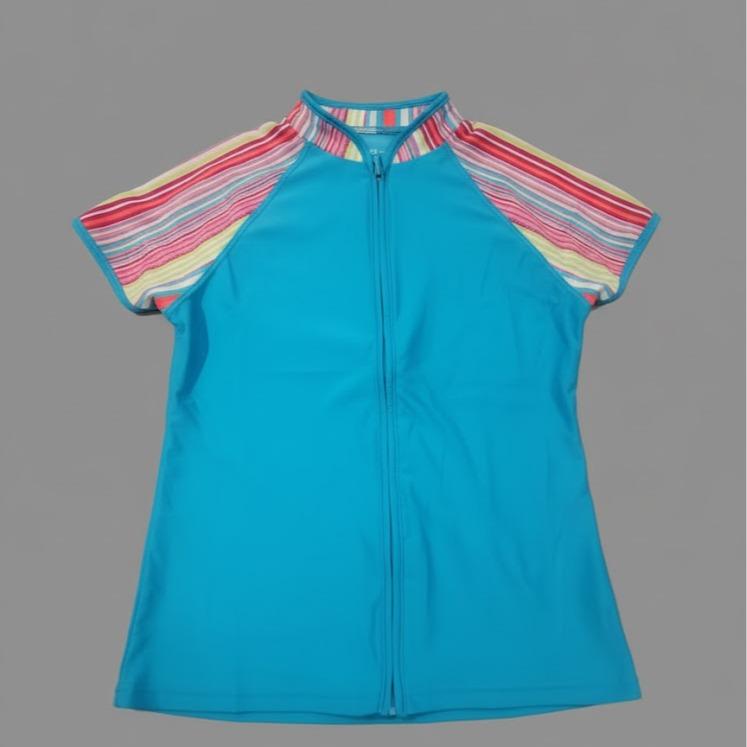 Female Kiddies Rash Guard T-shirt/Blouse Plain for Swimming (9 to 14yrs. old)