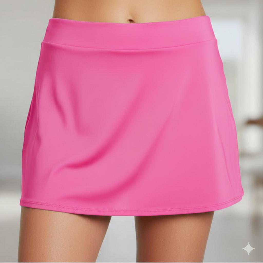 (#30) Women's Plain Color Swim Wear Mini Skirt Mid-waist Korean Style