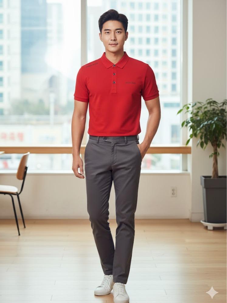 FGJLL WEAR Dry-fit Polo Shirt Men's Top Casual Korean Style (Short Sleeve with Logo Embraided)