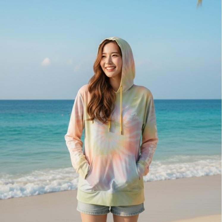 TIE DYE DESIGN Men's/Women's Pullover Hoodie with Long Sleeve (#12)