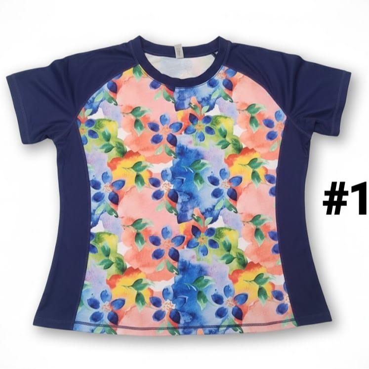 Womens Rash Guard T-shirt/Blouse Printed Design