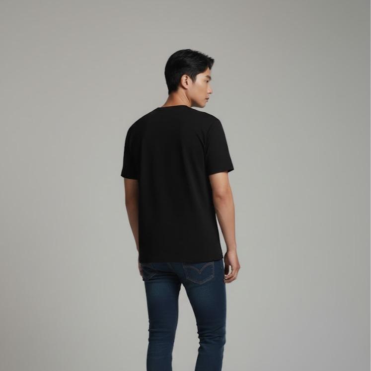 Men's High Fashion T-shirt in White & Black Color for Stylish Outfits with Beads & Bling