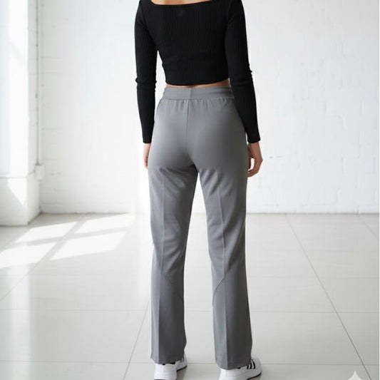FPA9312 Women's Classic Ferry Pure Cotton Pants Plain Gray Color