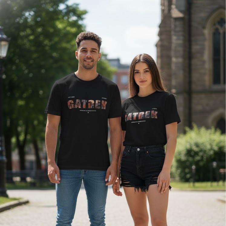 OKIS UNISEX CLOTHING Women's or Men's Shirt with Embossed Designs for Fashion Wear Activities