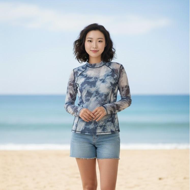 Womens Rash Guard/Longsleeve for Swimming Assorted Designs