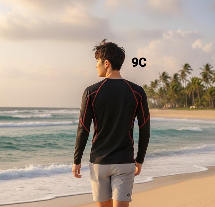 Men's Assorted Rash Guard Longsleeve Swimming Attire (#9)