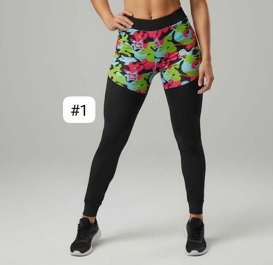 [BUY 1 GET 1] Women's Sports Leggings with Short Printed Design