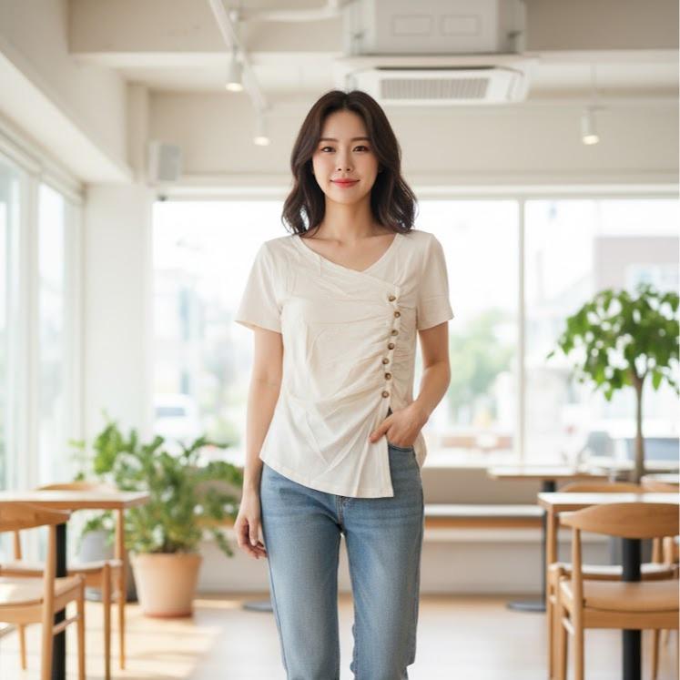 O'KIS Women's Cotton Tee Top Blouse/Shirt Assorted