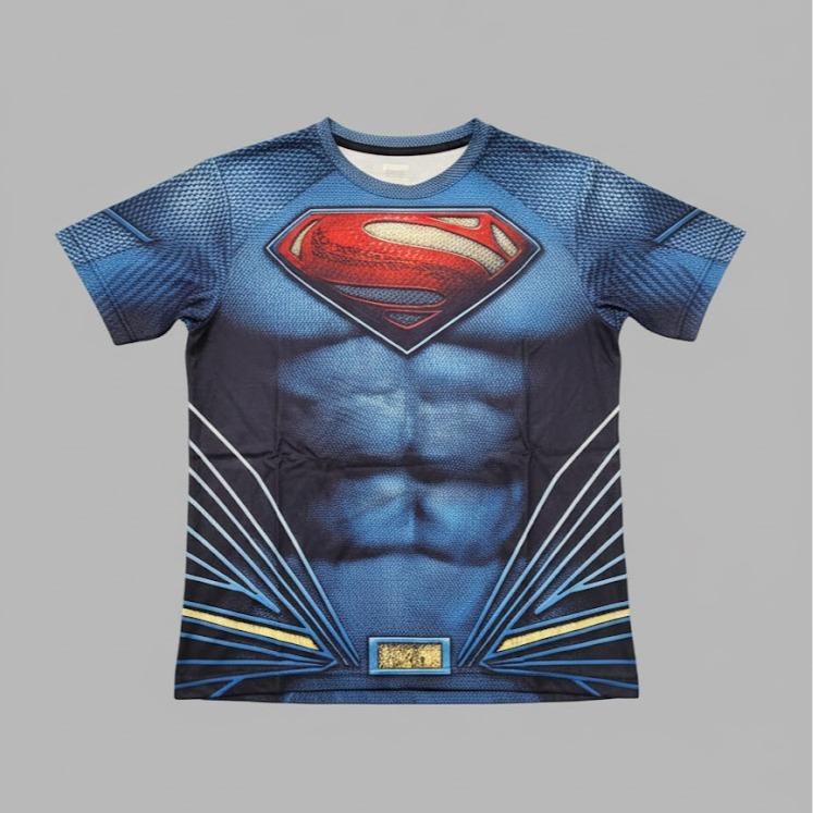 Mens Printed Super Hero Graphic Tee Shirt for Sports & Workout Activities