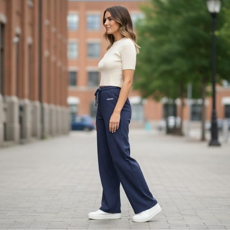 FP9012B Women's Classic Ferry Pure Cotton Pants Black Color