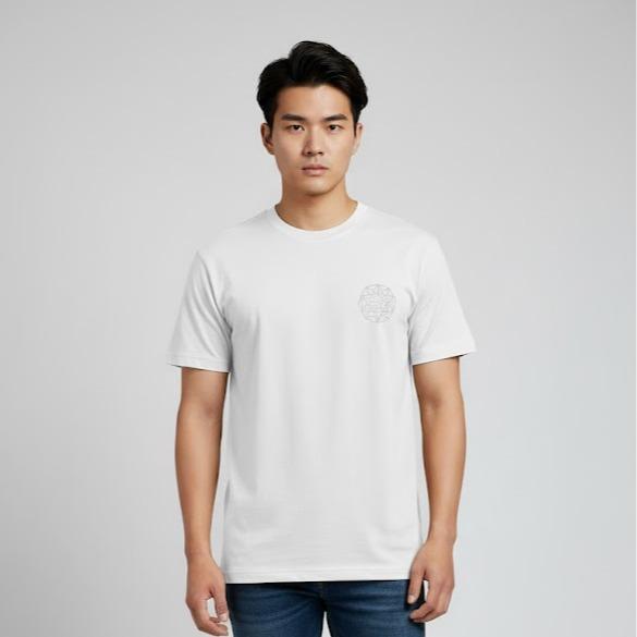 ASSORTED Men's High Fashion T-shirt in WHITE Color with Embroidered Logo for Stylish Outfits Ideal for Casual & Formal Occasions