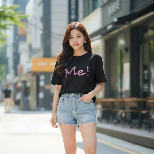 510ME! Women's Cotton Cool-toned Bling Tee Shirt