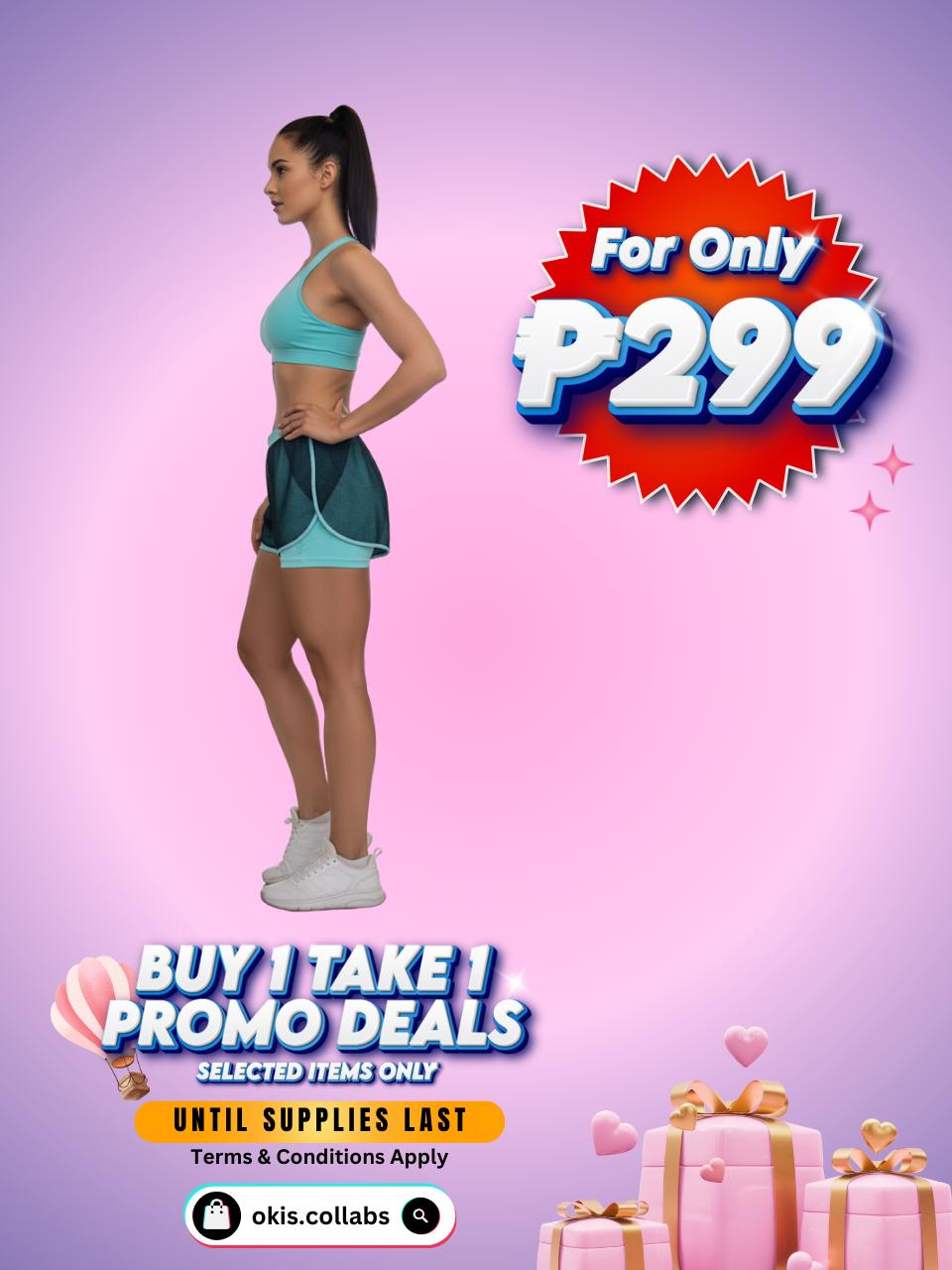 [BUY 1 TAKE 1 FREE] Women's Cotton Sports Wear Shorts with Net Design