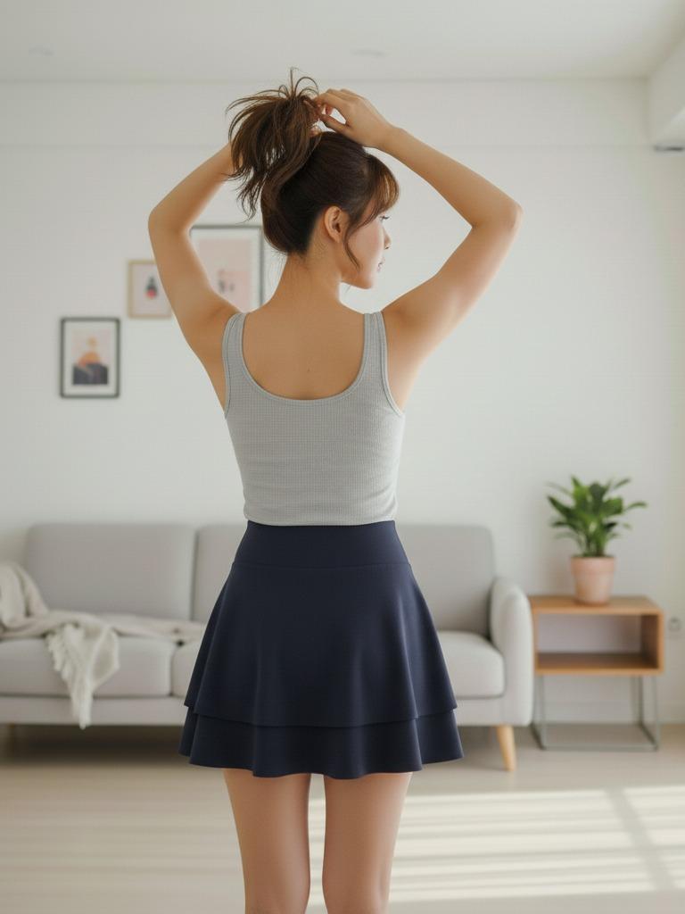 Skirt Panty with Double Shuffle for Summer Comfortable Fit Trendy Design (#14)