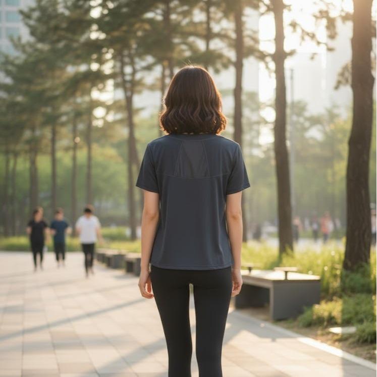 FPF001A Women's Cotton Top Tee Shirt in V-Neck & Gray Color